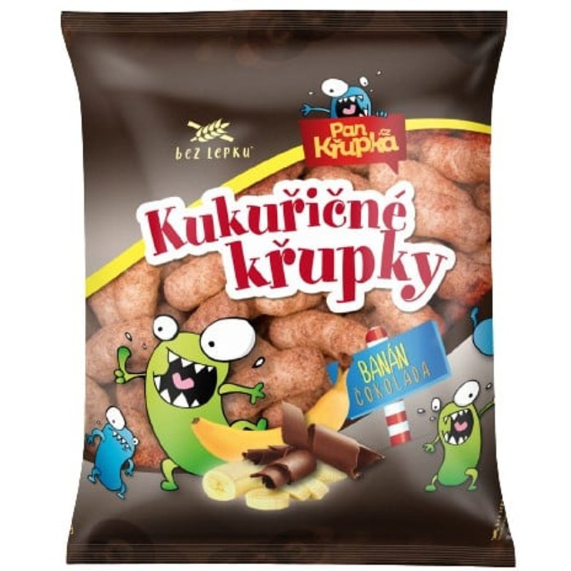 Pan Křupka Kukuřičné křupky banán a čokoláda