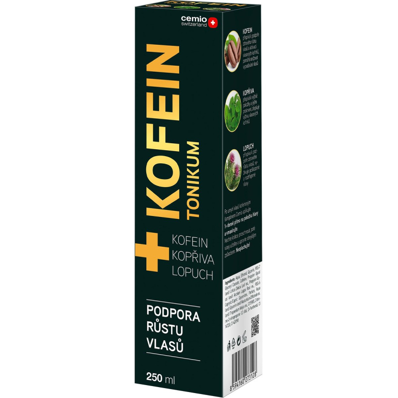 Cemio Kofein tonic energizující tonikum stimulující růst vlasů 250 ml