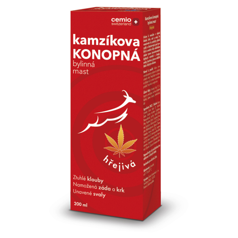 Cemio Kamzíkova konopná mast hřejivá 200ml
