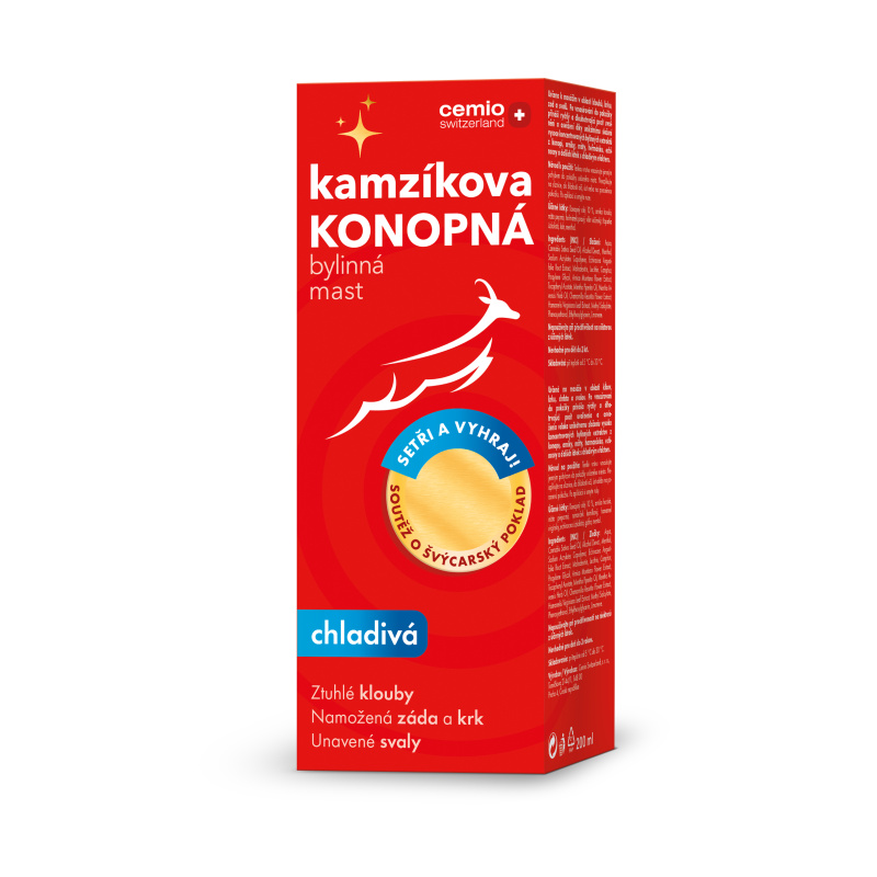 Cemio Kamzíkova konopná mast mast s chladivým účinkem 200 ml
