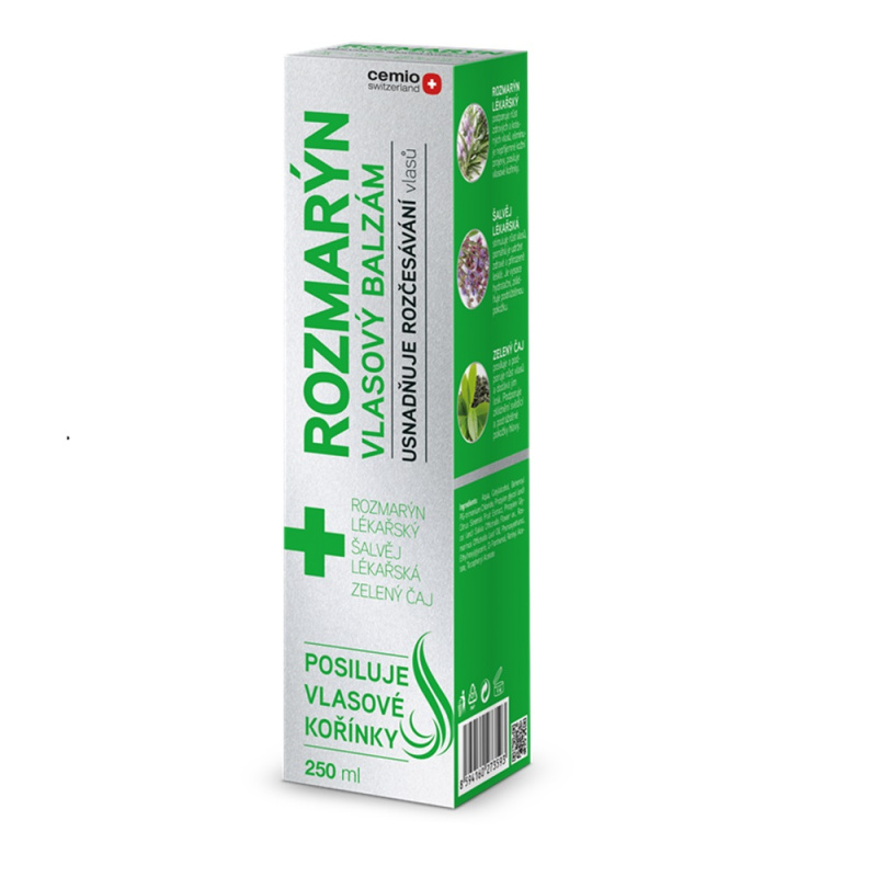 Cemio Rozmarýnový balzám vlasový balzám pro posílení a lesk vlasů 250 ml
