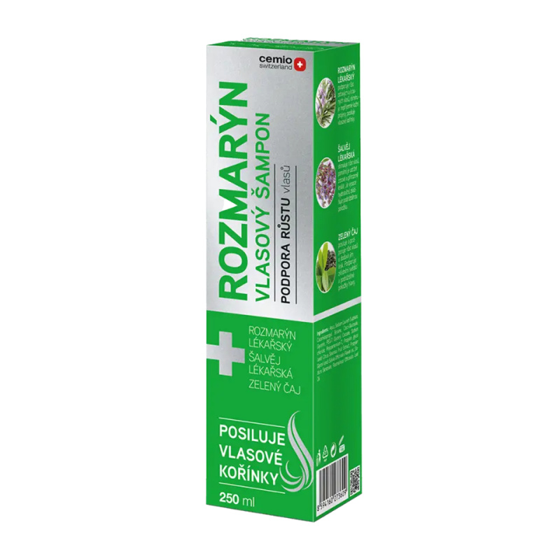Cemio Rozmarýnový šampon šampon pro růst vlasů a posílení od kořínků 250 ml