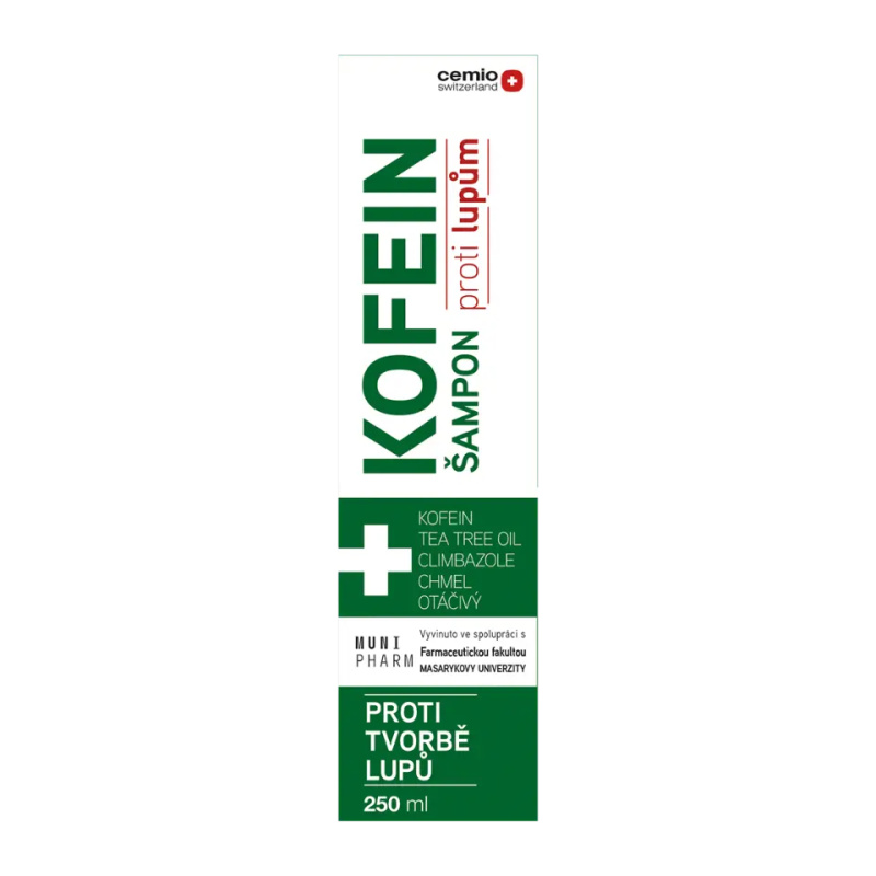 Cemio Kofein lupy kofeinový šampon proti lupům 250 ml