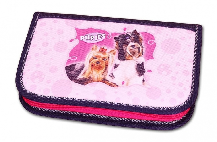 Školní penál vybavený Emipo, 2-klopy - Pupies