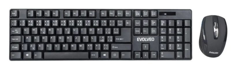 EVOLVEO WK-142 set bezdr. klávesnice a myši černá