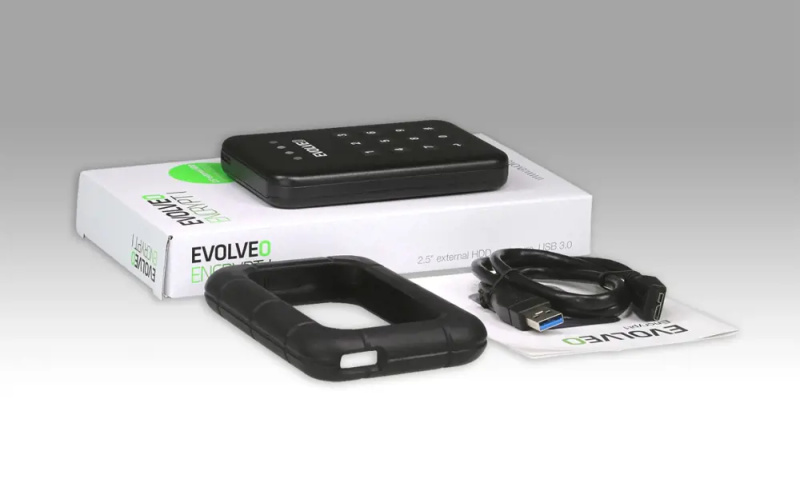 EVOLVEO 2.5" Encrypt 1, externí rámeček na HDD, USB 3.0 (BS-KEY25)