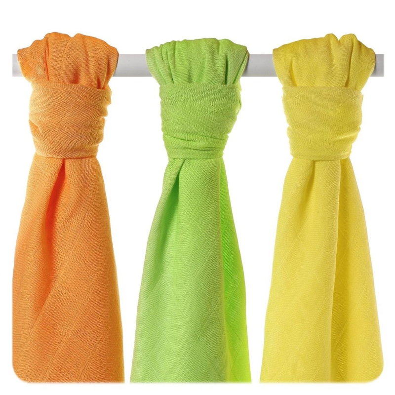 kikko Pleny bambusové Colours 70x70 (3 ks) – lime, lemon, orange