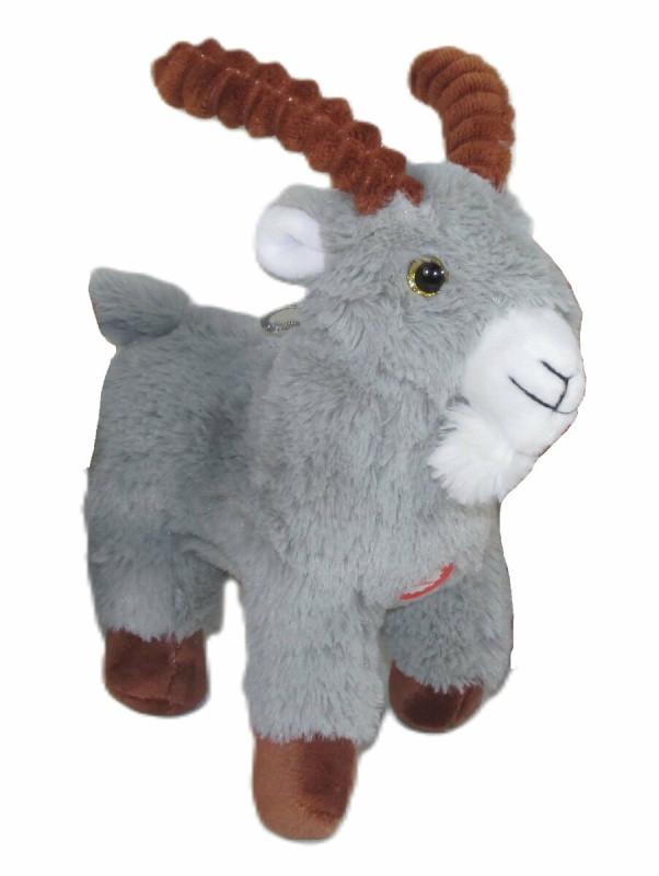 Plyšák Kozlík se zvukem šedý – 22 cm
