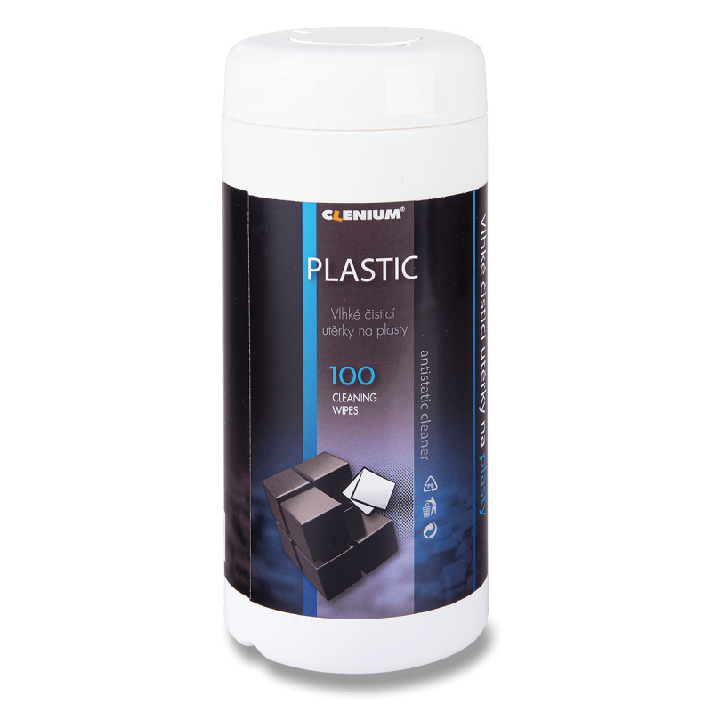 Clenium Plastic - vlhké čisticí utěrky na plasty - 100 ks