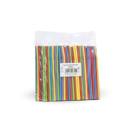 Brčka papírová flexibilní FSC 220 x 7 mm mix barev 250 ks