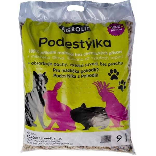 Podestýlka Agrolit dřevěná lisovaná 9 litrů