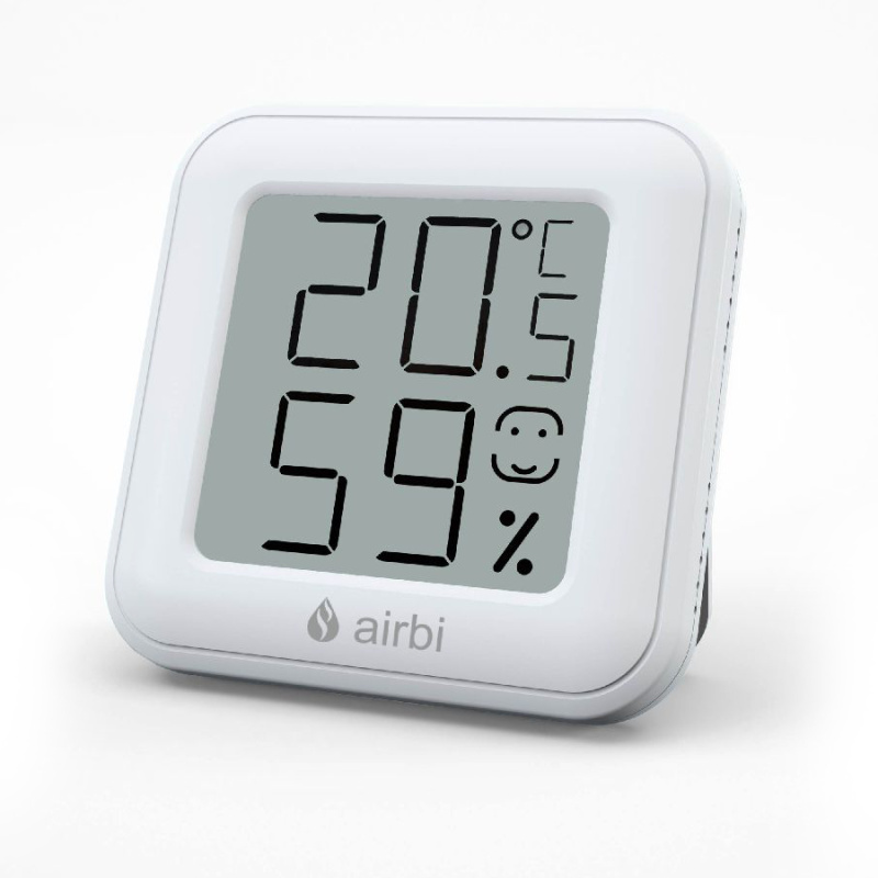 Digitální vlhkoměr s teploměrem Airbi Smile bílý