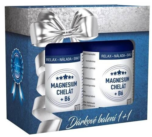 CLINICAL Magnesium chelát + B6 100 + 100 kapslí DÁRKOVÉ balení