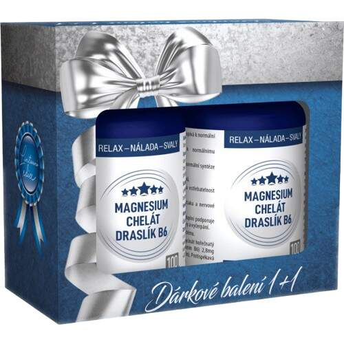 CLINICAL Magnesium chelát + Draslík B6 100 + 100 tablet Dárkové balení