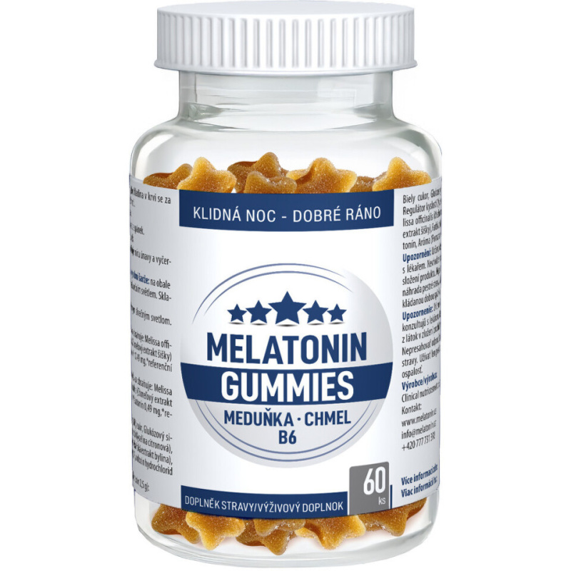 CLINICAL Melatonin Gummies 60 pektinových bonbónů