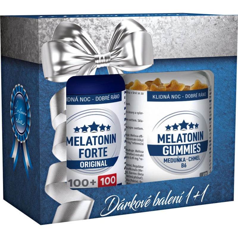 CLINICAL Melatonin Forte 200 tablet+Gummies 60 pektinových bonbónů