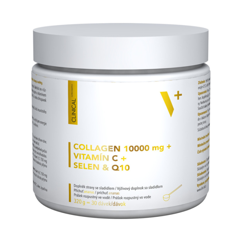 CLINICAL Collagen 10 000mg + vitamín C + selen & Q10 320 gramů