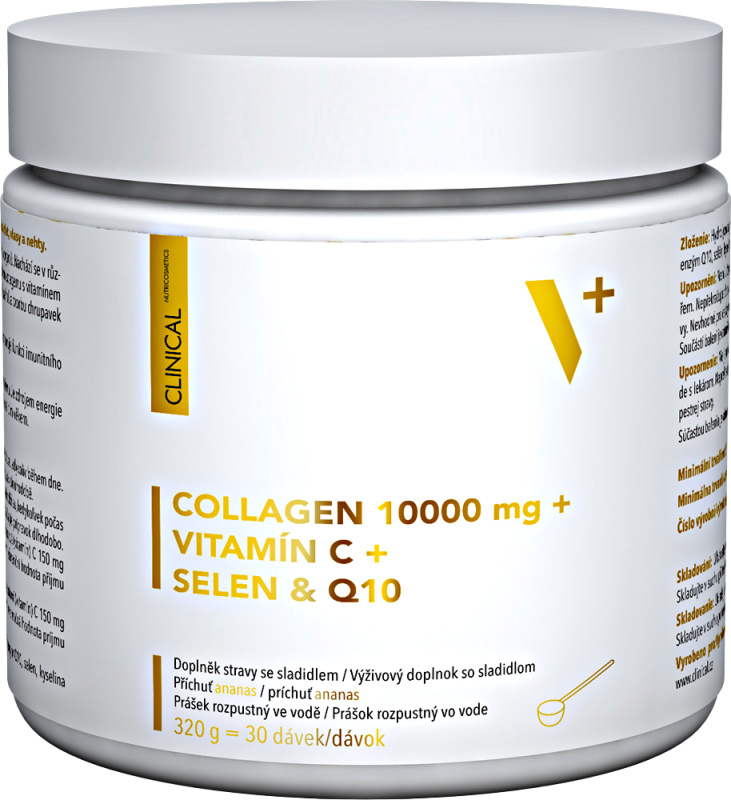 CLINICAL Collagen 10 000mg + vitamín C + selen & Q10 320 gramů