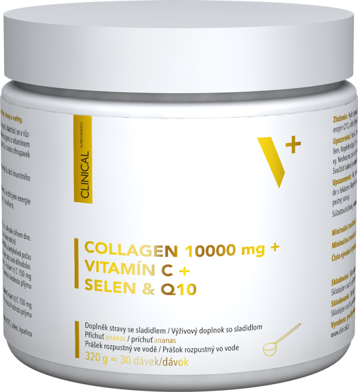 CLINICAL Collagen 10 000mg + vitamín C + selen & Q10 320 gramů