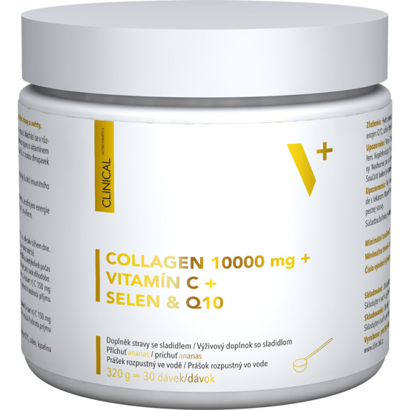 CLINICAL Collagen 10 000mg + vitamín C + selen & Q10 320 gramů