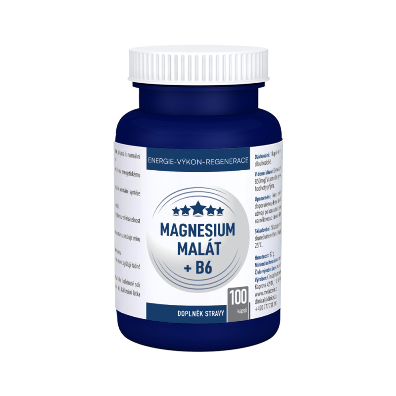 CLINICAL Magnesium malát + B6 100 kapslí