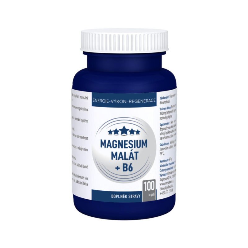 CLINICAL Magnesium malát + B6 100 kapslí