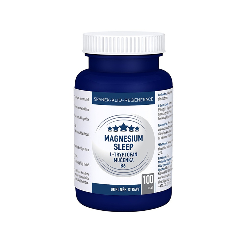 CLINICAL Magnesium sleep l-tryptofan + mučenka + vitamin B6 100 kapslí