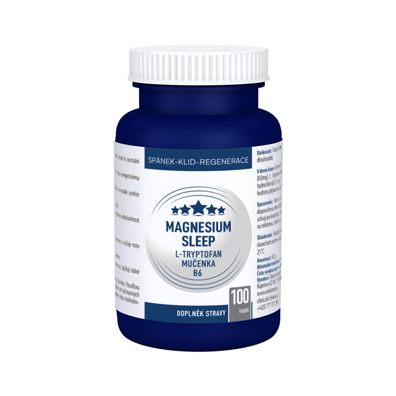 CLINICAL Magnesium sleep l-tryptofan + mučenka + vitamin B6 100 kapslí
