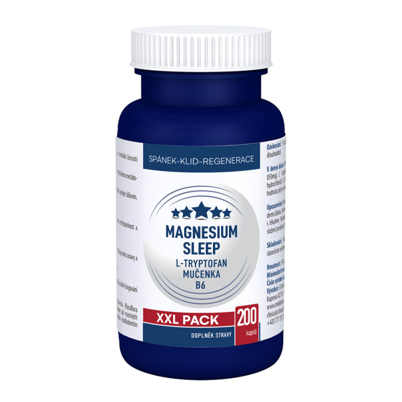 Clinical Magnesium Sleep L-Tryptofan + Mučenka + B6 XXL pack 200 kapslí