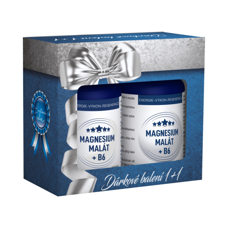 CLINICAL Magnesium malát + B6 2 x 100 kapslí + DÁRKOVÉ balení 1+1