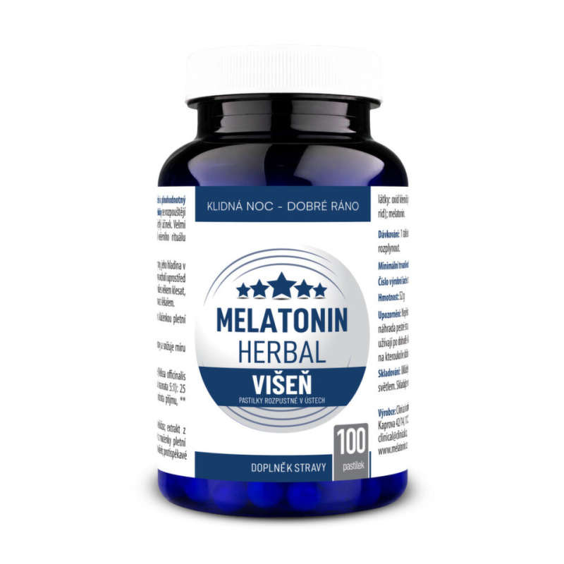 Melatonin Herbal višeň 100 pastilek