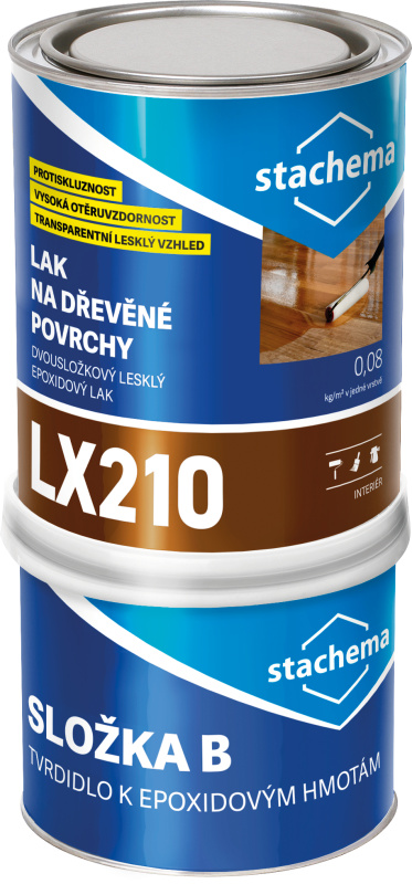 Lak na dřevěné povrchy Stachema LX210 lesk set 0,75 l