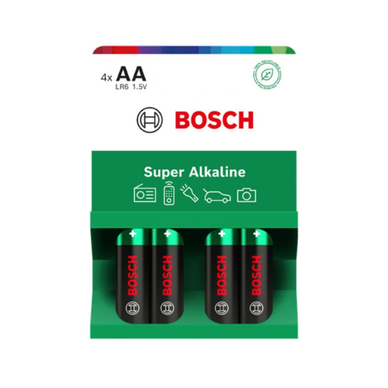 Bosch Super Alkaline AA LR6 baterie 4 ks
