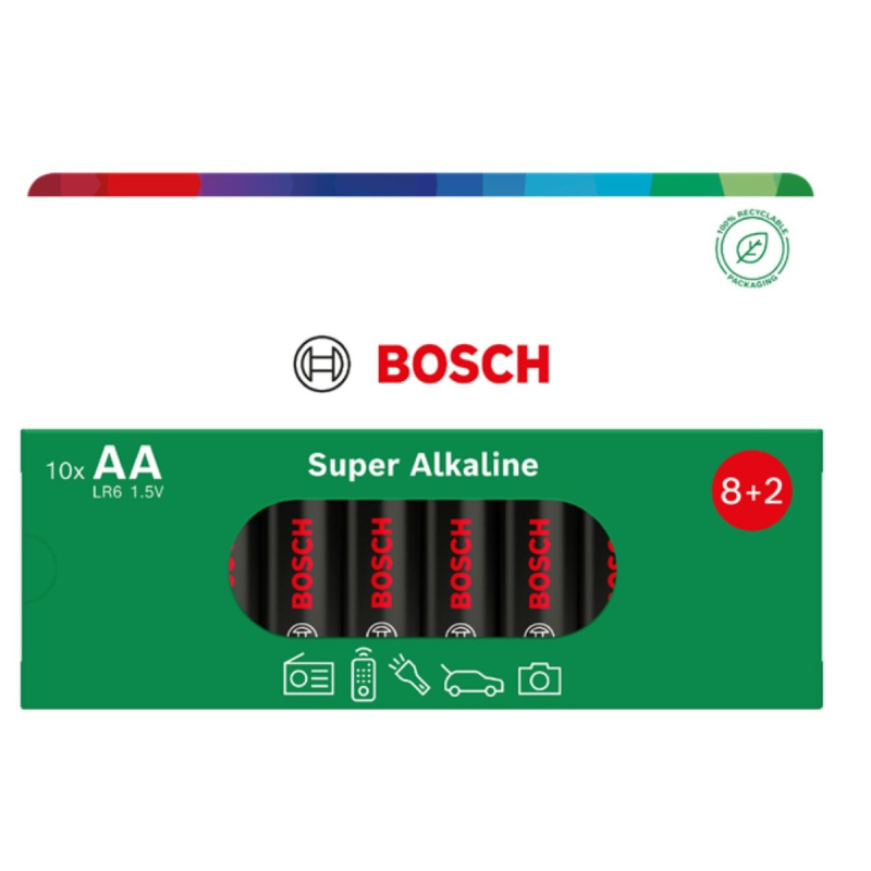 Bosch Super Alkaline AA LR6 baterie 10 ks