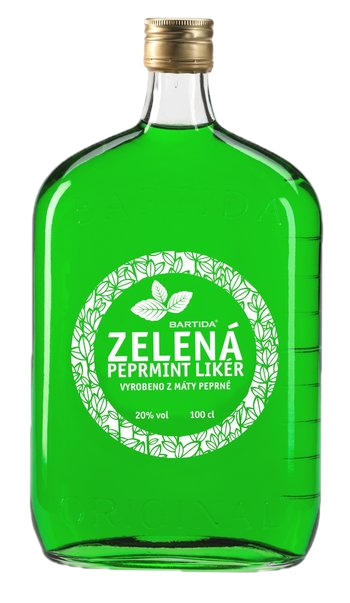 Zelená peprmint likér Bartida 1 l