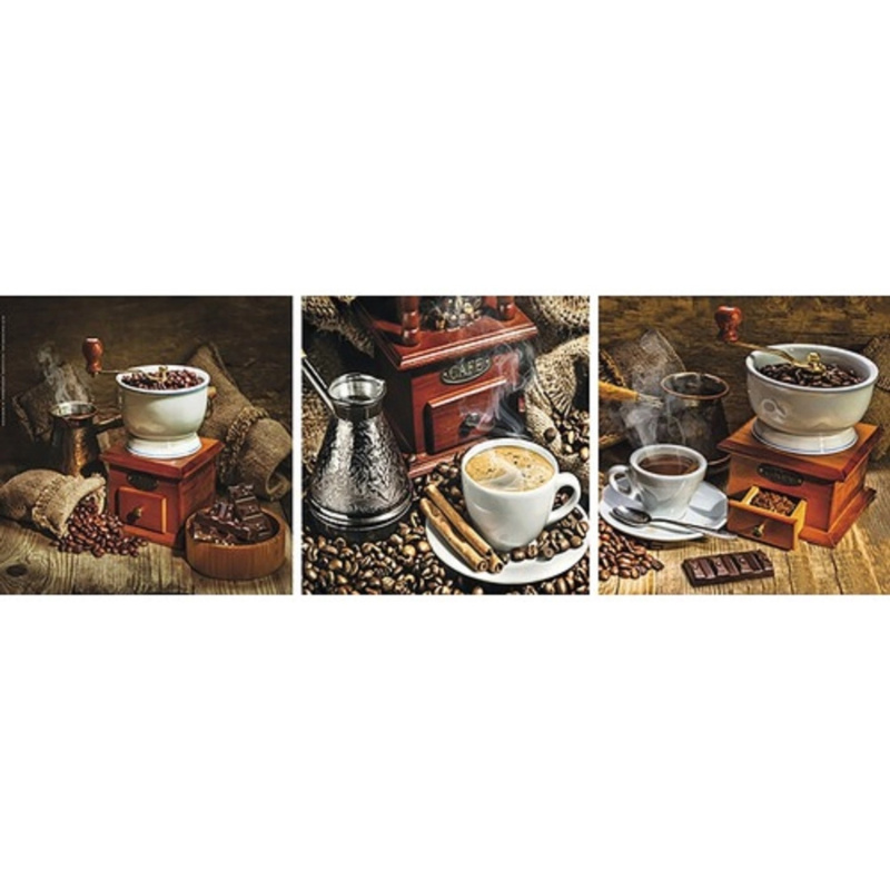 Bondecor Sada obrazů Káva 30 x 90 cm