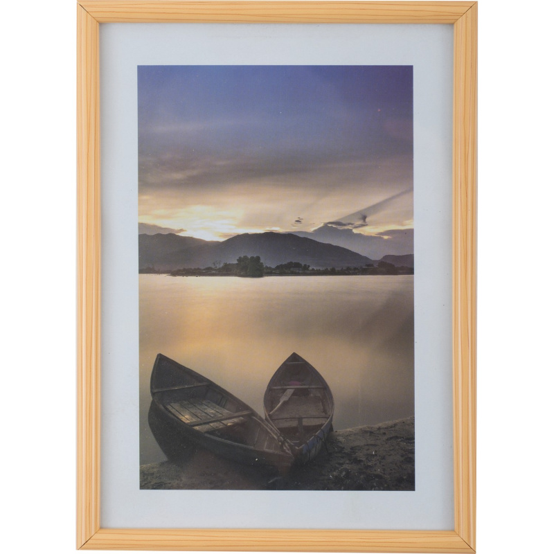 Bondecor Fotorámeček plastový FAST světlé dřevo 10 x 15 cm