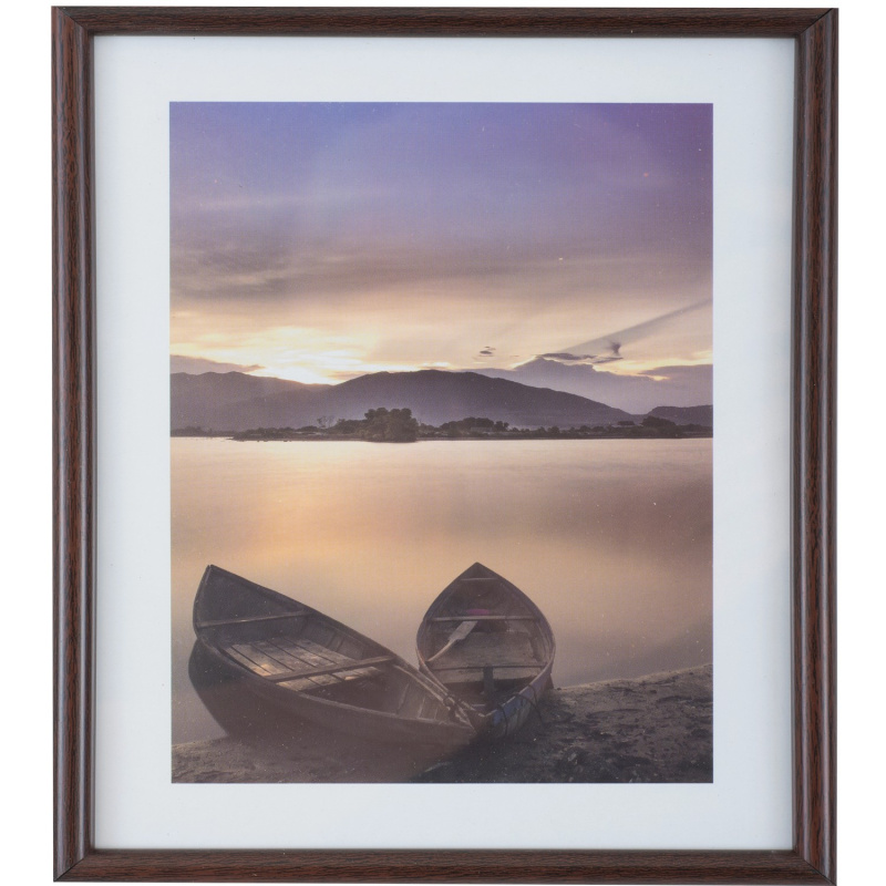 Bondecor Fotorámeček plastový FAST tmavé dřevo 21 x 30 cm