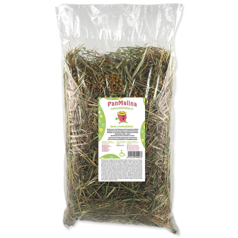 PANMALINA Seno luční výběrové s heřmánkem pro hlodavce 450 g