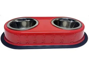 RAINTECH Dvojmiska nerez ČERVENÁ 0,22l/13,5cm(24)