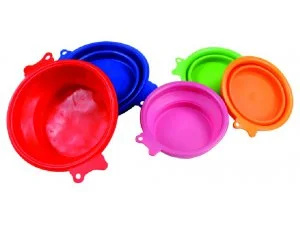 Silikonová cestovní miska S růžová 400ml (120/1)