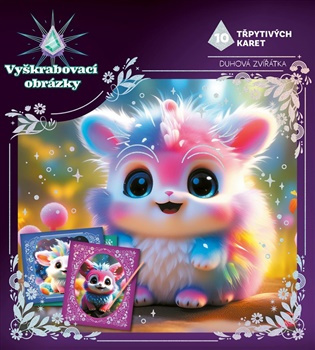 Vyškrabovací obrázky Duhová zvířátka -