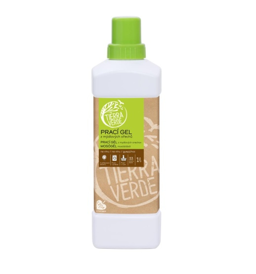 Prací gel z mýdlových ořechů na vlnu a funkční textil z merino vlny Tierra Verde 1L