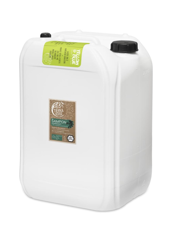 Tierra Verde – Šampon kopřivový s vůní rozmarýnu a pomeranče, 25 l