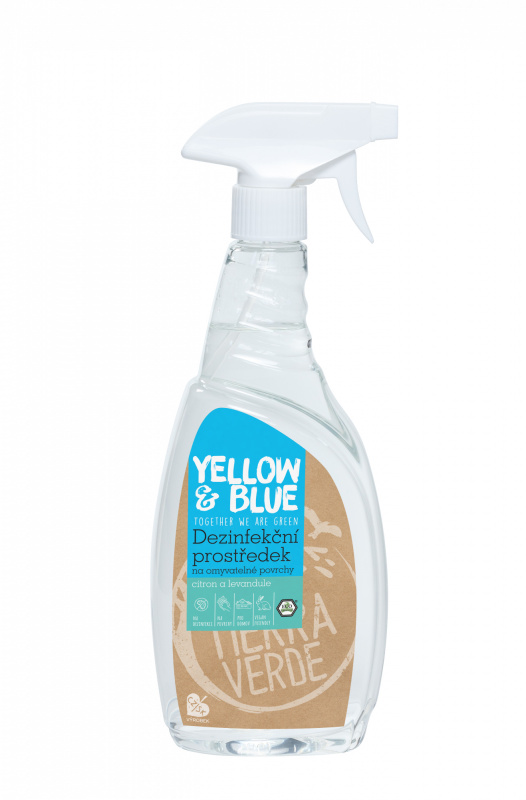 Tierra Verde – Dezinfekční prostředek na omyvatelné povrchy citron a levandule 750 ml