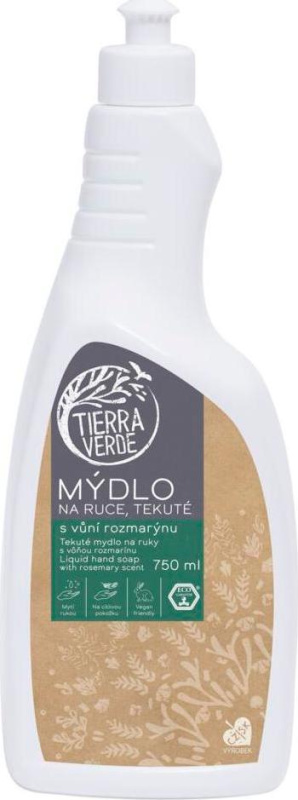 Tierra Verde – Tekuté mýdlo na ruce – rozmarýn, 750 ml