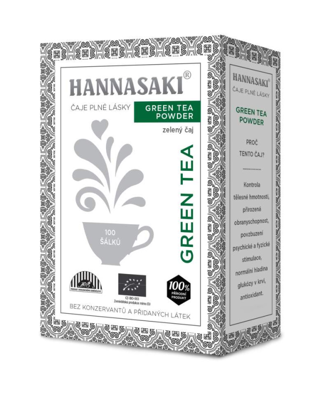 Hannasaki Green Tea Powder BIO sypaný čaj 50 g
