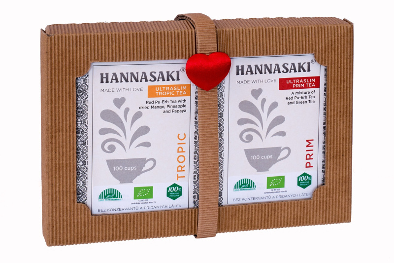 Hannasaki Štíhlý + štíhlá po celý rok set BIO čajů 2x50 g