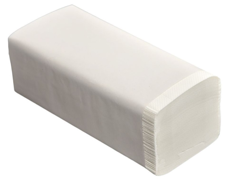 Papírový ručník skládaný ZZ, 1-vr., bílý, 4000 ks, 332.HF124000, 25x23cm