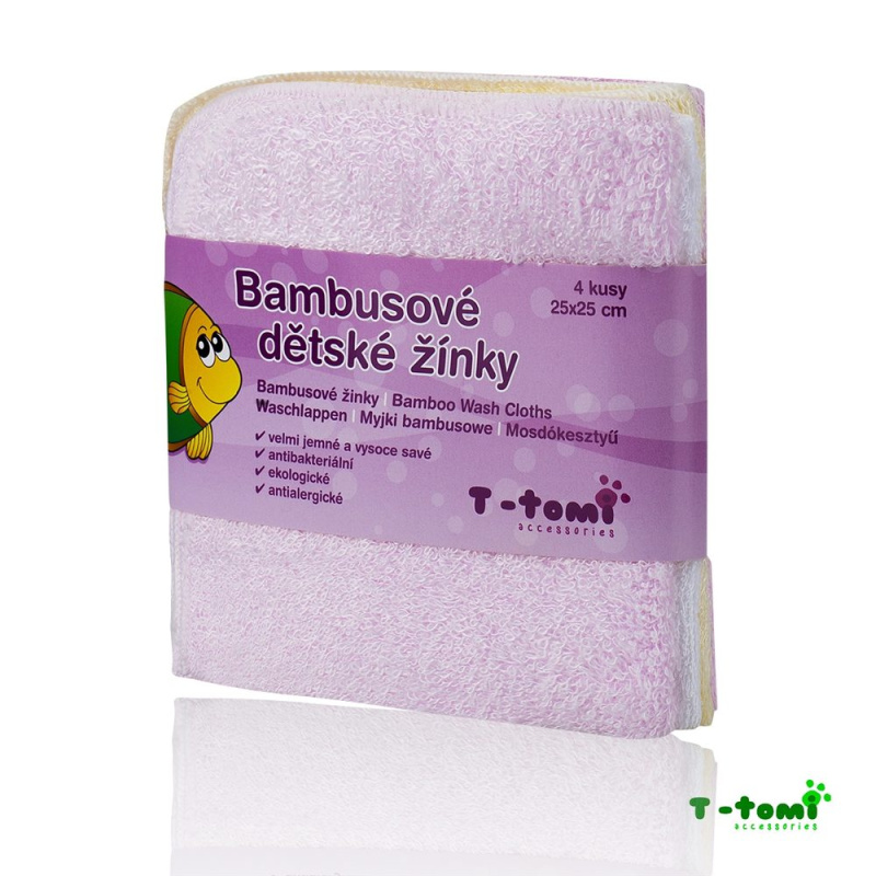 T-TOMI Koupací žíňky, 4 kusy, růžová